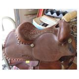 CRATES WESTERN SADDLE 14" SEAT WITH STIRRUPS AND L
