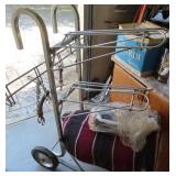 PORTABLE 3 TIER SADDLE RACK WITH HALTER HOOKS