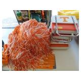 COLLECTION OF UT POM POMS, STADIUM SEATS,
