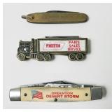 3 FOLDING POCKET KNIVES - 2 COLONIAL AND 1