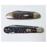 2 ROBERT KLAAS KISSING CRANE POCKET KNIVES