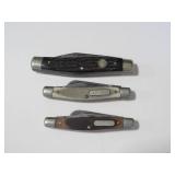 3 FOLDING POCKET KNIVES: 2 OLD TIMERS AND BOKER