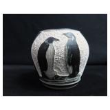 INUIT "PENGUIN" JAR BY R. KAELIN (ARTIST SIGNED)