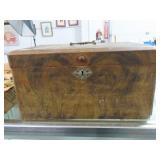 19TH CENTURY SUGAR BOX W/ CUTTER AND SIDE DRAWER