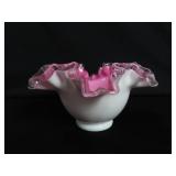 7" FENTON SILVER CREST BOWL W/FLUTED TOP