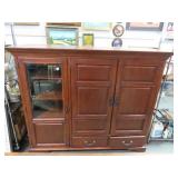 MAHOGANY ENTERTAINMENT CABINET - DOUBLE DOOR