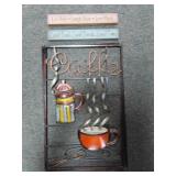 20 LP VINYL ALBUMS, METAL CAFFE SIGN, VINTAGE