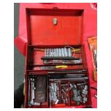 VINTAGE SNAP-ON TOOL BOX WITH SNAP-ON SOCKETS,