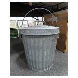 14" GALVANIZED ASH CAN WITH LID