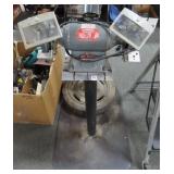 DAYTON BENCH GRINDER ON STAND W/WORK LIGHT