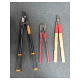 LOPPERS, BOLT CUTTERS, 10" SPIKE NAILS, ETC.