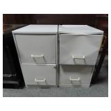 2 TWO DRAWER METAL FILE CABINETS