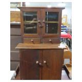 ANTIQUE SALESMAN SAMPLE SIZE STEP BACK CUPBOARD