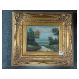 LANDSCAPE - OIL ON CANVAS BY POLLINS