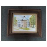 COURTHOUSE PRINT BY BRANSON - PINE FRAME