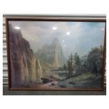 NATIVE AMERICANS BY THE WATER PRINT - FRAMED