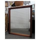 BEVELED GLASS WALL MIRROR - WOOD FRAME