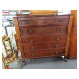 ANTIQUE 7 DRAWER CHEST - DOVE TAILED DRAWERS -