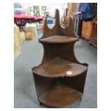 HANGING CORNER WHAT-NOT SHELF - 14" X 10" X 27"