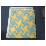 HAND SEWN PATTERN QUILT - 64" X 76"