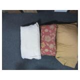 BED AND THROW PILLOWS