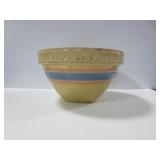 9.5" PINK AND BLUE STRIPE CROCK MIXING BOWL