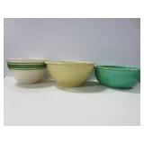 3 CROCK MIXING BOWLS: 6.5" AND 2-8"