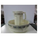 ENGLISH CERAMIC BOWL AND PITCHER SET