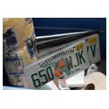LICENSE PLATES, SAND PAPER, ETC.