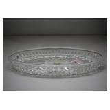 4.25" X 10" CRYSTAL RELISH TRAY