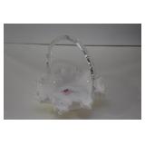 8" FENTON SILVER CREST BASKET