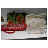 4 BEADED PURSES