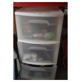 3 DRAWER PLASTIC STORAGE CONTAINER WITH LIGHT BULB