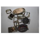 10 ASSORTED BELT BUCKLES