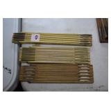 3 WOODEN FOLDING RULERS