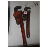 2 PIPE WRENCHES
