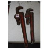 2 PIPE WRENCHES