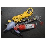 HEAT GUN, EXT. CORD, CAULK GUN, FIRE EXT., ETC.