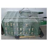 METAL PARTS BIN FULL OF FASTENERS