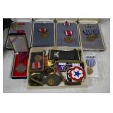 MILITARY MEDALS, PATCHES, INSIGNIA, ETC.