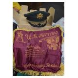 VINTAGE MILITARY PILLOW COVER AND BANNERS