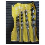 2 BIT SETS: 5 AUGER BITS AND 3 WOOD BITS