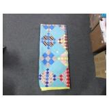 HAND SEWN PATTERN QUILT - 62" X 78"