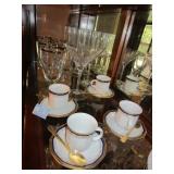 DEMITASSE CUP/SAUCERS, GOBLETS ETC