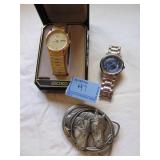 MENS SEIKO WATCH/ARMITRON WATCH/PEWTER BELT BUCKLE