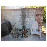 OUTDEOOR PLANTERS SHEPHERDS HOOK CHAIR ETC