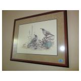 QUAIL PRINT GARY DIXON 1979