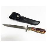 MARBLES #MR101 FOLDING SINGLE BLADE KNIFE W/SHEATH
