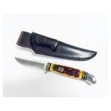 KISSING CRANE FIXED BLADE KNIFE WITH SHEATH