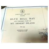 2 UNFRAMED MAPS OF BLUE HILL BAY - MAINE